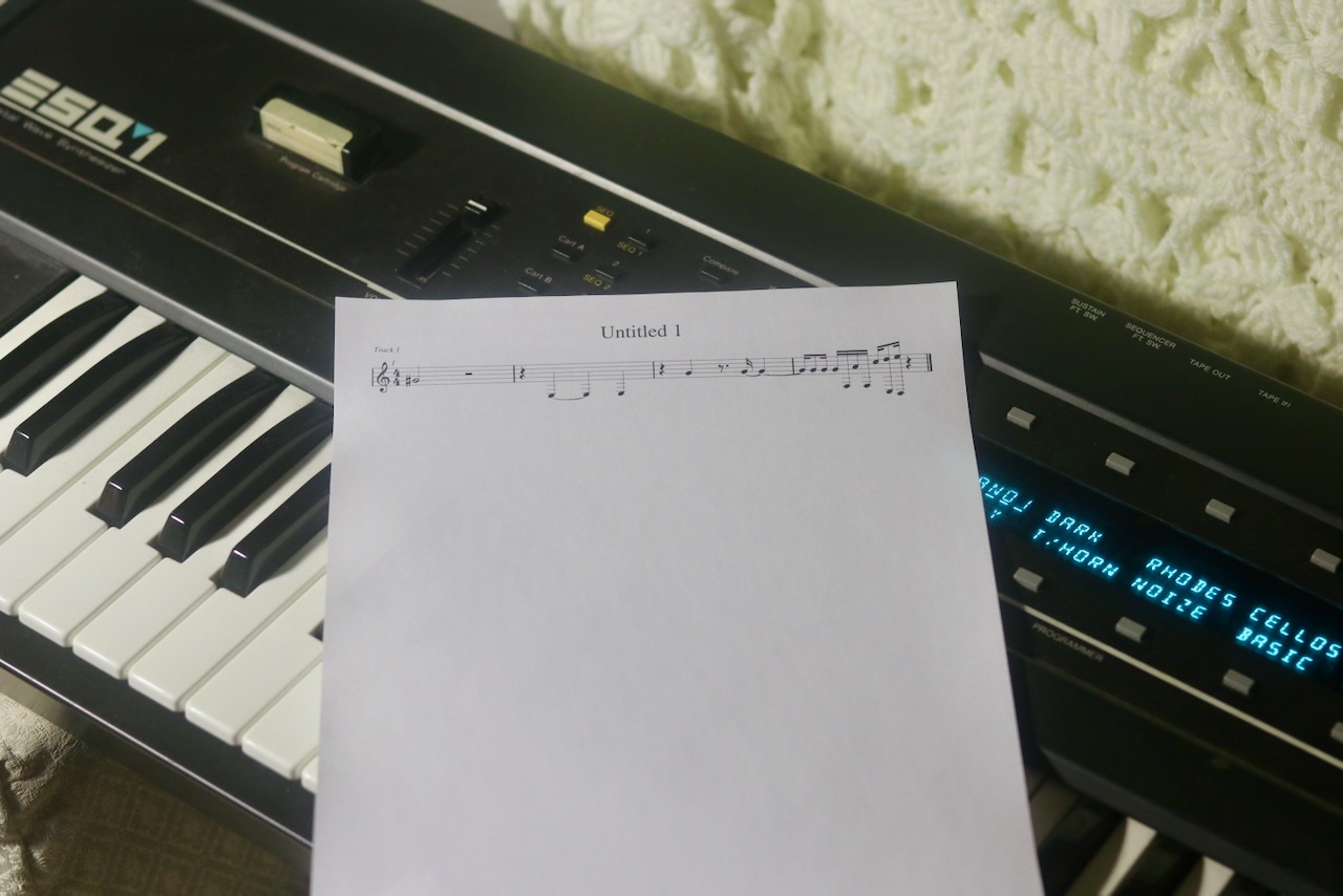 Printed Sheet Music from Cubase
