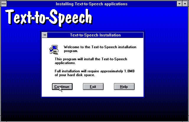 Sound Blaster Text to Speech Installer