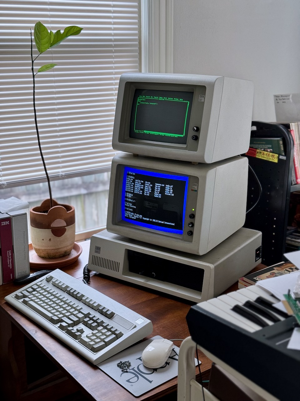 Turbo Pascal taking advantage of color and monochrome monitors