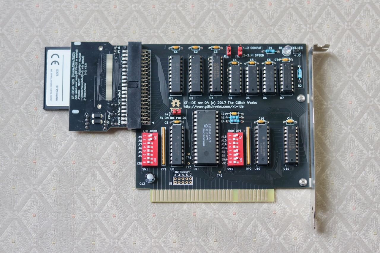 XT-IDE card with CF card adapter and CF card